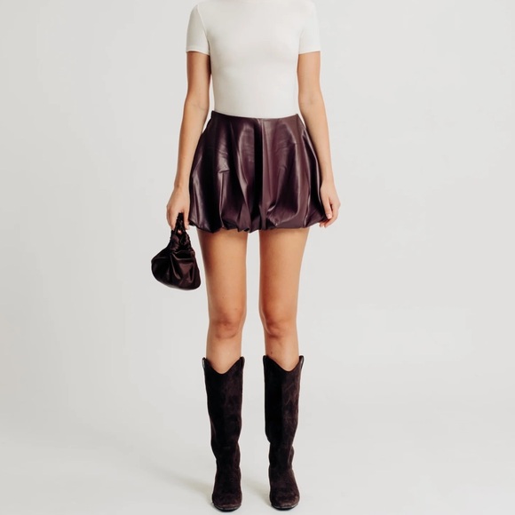 Torn by Ronny Kobo Dresses & Skirts - Torn By Ronny Kobo Paloma faux leather bubble mini skirt Sz S